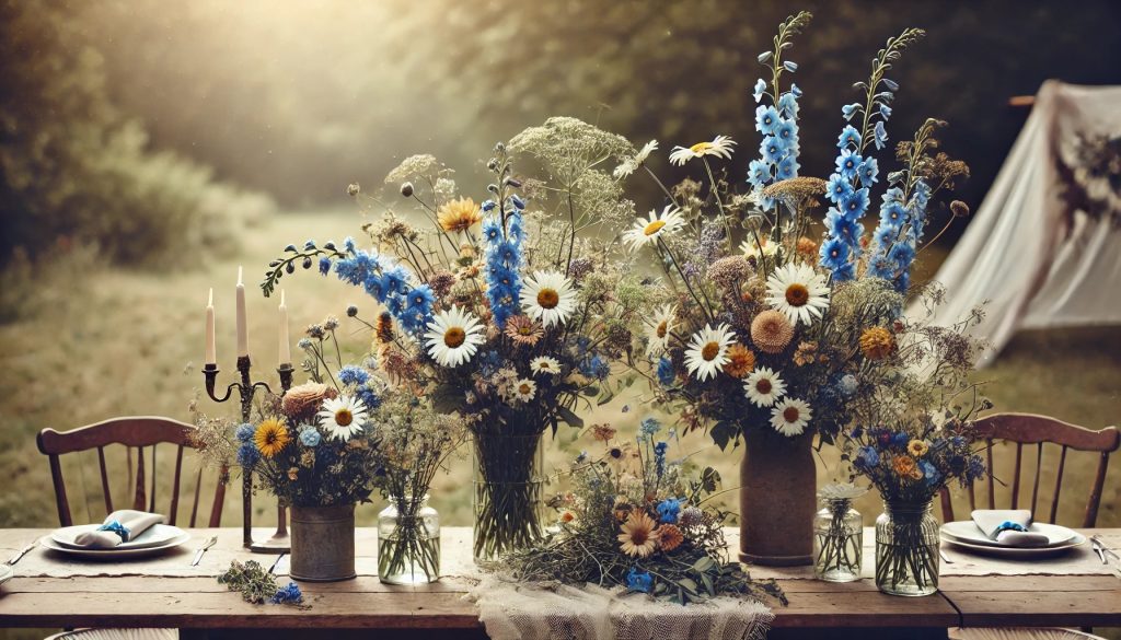 Wildflower wedding aesthetic from Sweet Pea's and Teas Floral Company