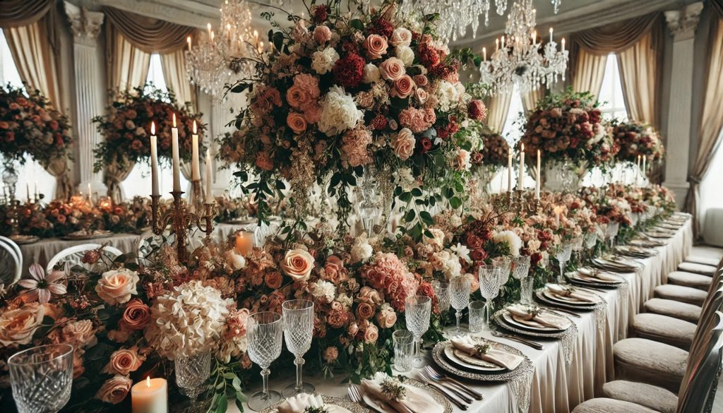 Over the Top Luxury Wedding Tablescape from Sweet Pea's and Teas Floral Company